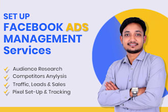 setup and manage facebook ads campaign, pixel events, and page optimization