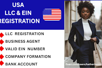 do US llc registration, company formation for non residents ein bank amazon