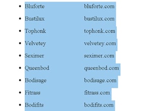 create business name, company or product name, brand name, domain and slogans
