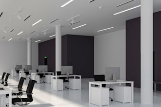 renew and renovate 3d office and commercial working space interior