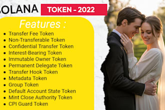 build solana dapps, nfts and defi with token 2022 tax tokens, soul bound nfts