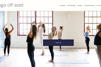 create a yoga, fitness or gym website