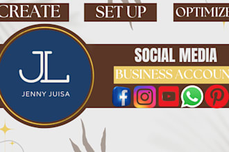 create setup optimize all social media accounts business page
