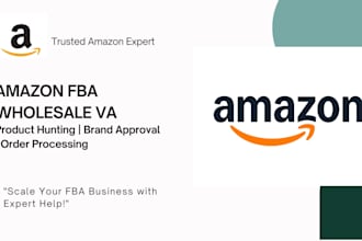 be your professional amazon fba wholesale virtual assistant