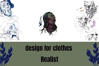 realistic face art for fashion brand