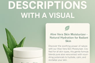 write product descriptions with a custom visual for your ecommerce