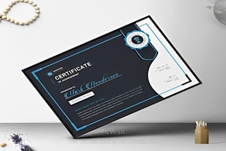 design editable completion appreciation achievement award marriage certificate