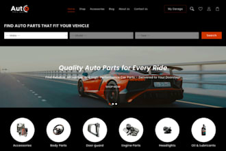 design automotive part ecommerce website, automotive part and auto part website