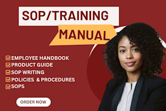 training manuals, sops, product guides, instruction booklets training manual