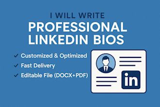 write a professional linkedin bio that stands out