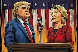 do a political cartoon for blogs or social media