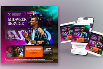 design eye catching church, concert and event flyers with creative layouts