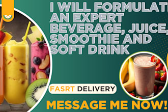 formulate beverages, including juices, smoothies, and soft drinks