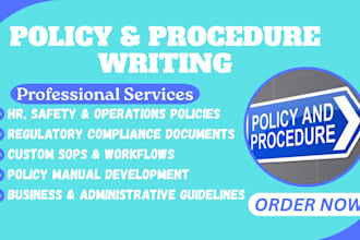 develop policies procedures and handbooks for healthcare or group homes