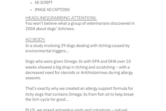 write research backed ecom facebook ad copy