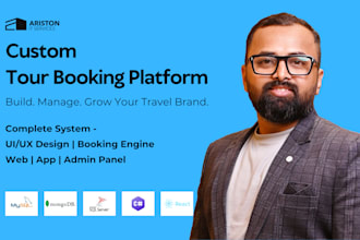 create a complete travel booking website or app with modern design