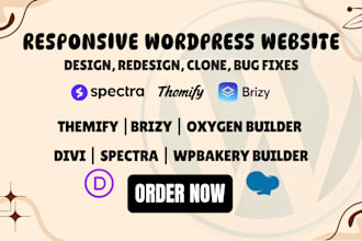 do fast booking website with themify brizy spectra oxygen divi wpbakery