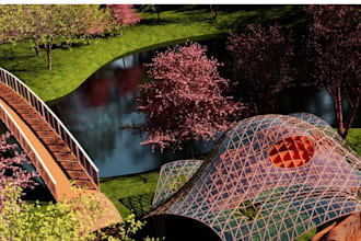do 3d architecture model rhino, grasshopper  rendering with parametric