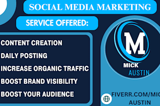 create social media account optimize and setup buisness pages design