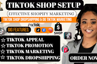 professionally setup your tikok shop tiktok promotion tiktok appeal affiliate