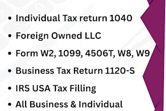 e filing US taxes 1040, 1120, w2, 1099 pay stubs, check stubs