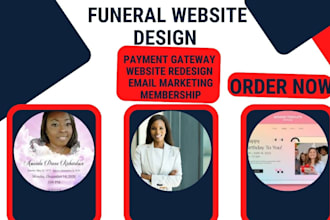 design funeral memorial final expenses birthday burial obituary wedding website