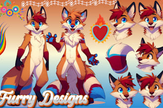 draw furry oc nsfw art, furry fursona avatar, anime character ref sheet fan art