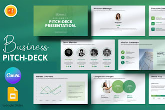 do brand powerpoint design, canva, google slide business presentation pitch deck