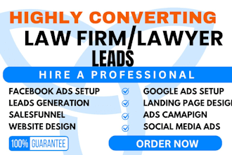 generate leads and run social media ads for your law firm, attorneys immigration
