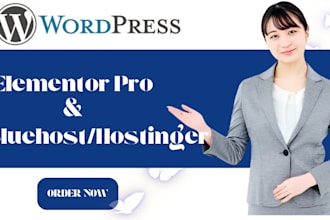 design  wordpress website using elementor on siteground hostinger bluehost