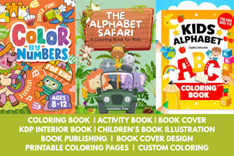 do kids coloring book cover kids activity book coloring page for amazon KDP