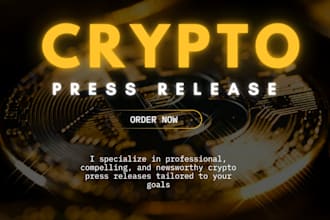 create a high impact crypto press release for your blockchain project lunch