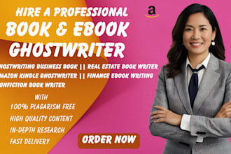 ghost write real estate finance business book, amazon kindle ghost book writer