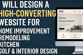 design converting website for home improvement remodeling kitchen and golf