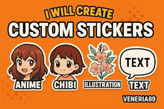 design custom and cute digital sticker designs