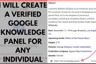 create a special verified google knowledge panel with tips