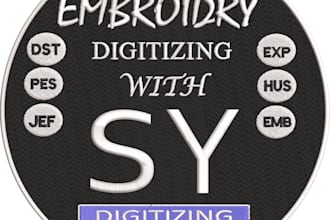 do embroidry digitizing image into dst,pes,exp,jef