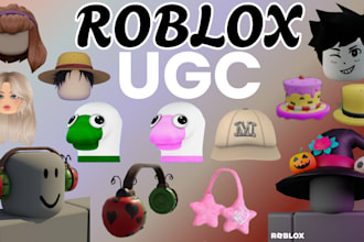 design a personalized roblox ugc accessories, roblox items robolx wearable props
