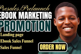 create pre sales ebook landing page, ebook sales funnel for kdp ebook marketing