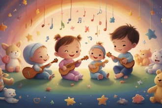 sing, write, and produce kids learning rhymes, gospel songs,