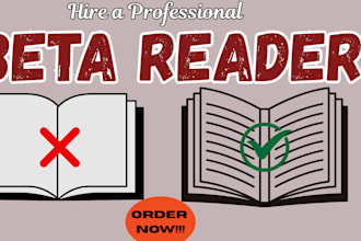 beta read and proofread your fiction, nonfiction, sci fi manuscript