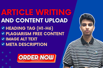 perform professional seo article and content upload