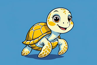do sea turtle mascot logo in 2 days