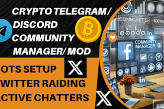 be your tlg tiktok moderator, social media community manager, crypto nft project
