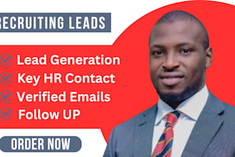 deliver premium recruitment leads b2b leads linkedin leads for staffing agencies