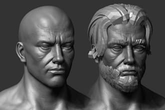 teach you digital sculpting, 3d model for 3d printing with blender software
