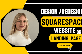 build squarespace website design or redesign or squarespace website development