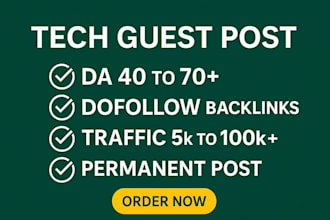 build technology backlinks via guest posts link insertions on high da sites