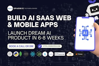 develop ai chatgpt mobile app or website ai saas app ai chatbot ai software