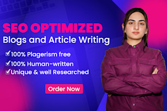 write SEO blog posts, articles, and copywriting content